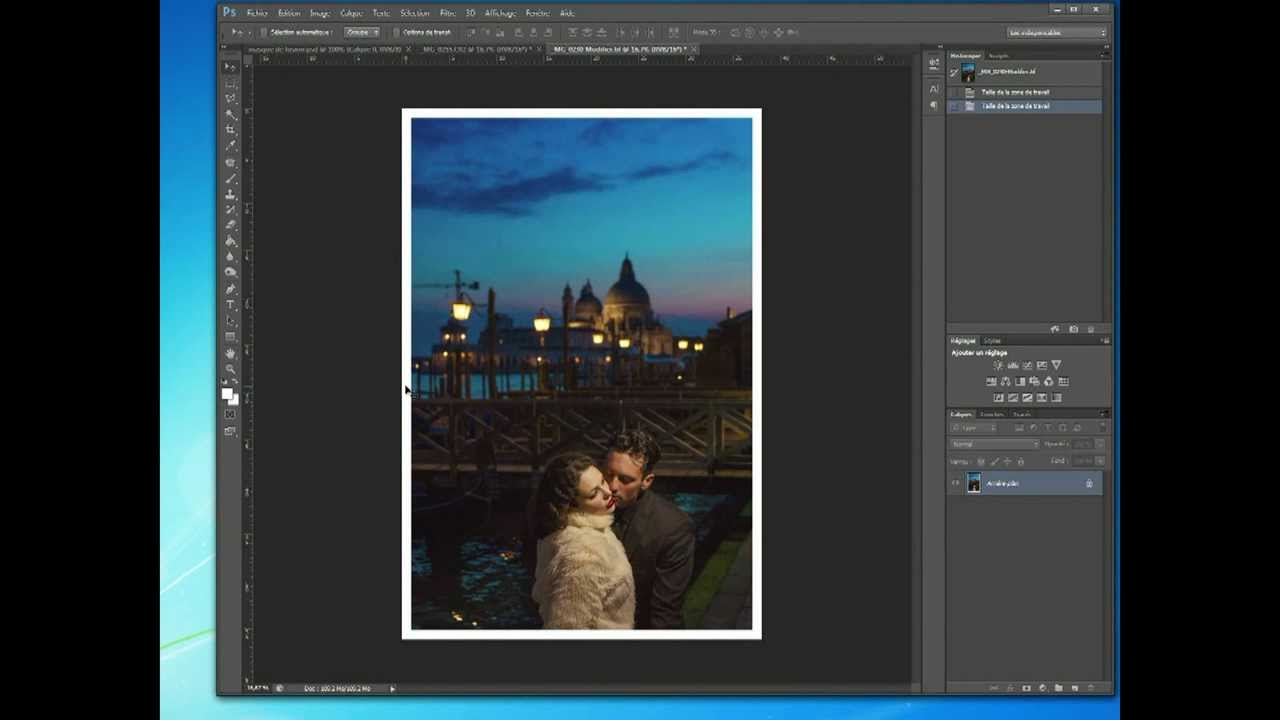 04 Comment Creer Un Cadre Sur Vos Photos Avec Phototshop Youtube