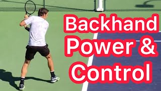 One Handed Backhand Power & Control (Roger Federer’s Tennis Technique)