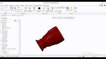creo parametric design a glass in punjabi