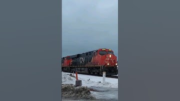 Nice Forward Facing K5HL from CN ES44DC 2340 leading a Manifest #trains #locomotive #trainhorn