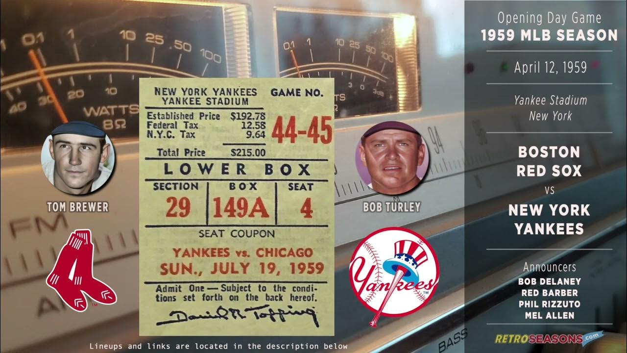 1959Apr12 • BOS/NYY • Boston Red Sox vs New York Yankees • Classic