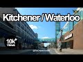 Kitchener/Waterloo Downtown 4K Driving Ontario Canada 2020