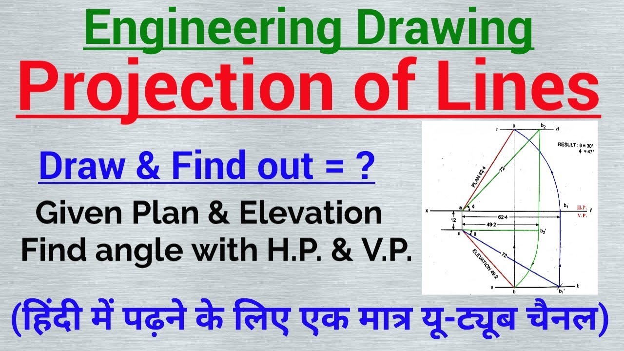 projection of lines find inclination, projection of straight lines ...