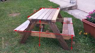Wooden garden table for children