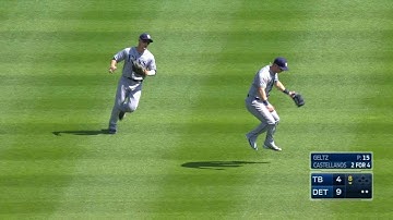 TB@DET: Dickerson slides to make a nice grab in 8th