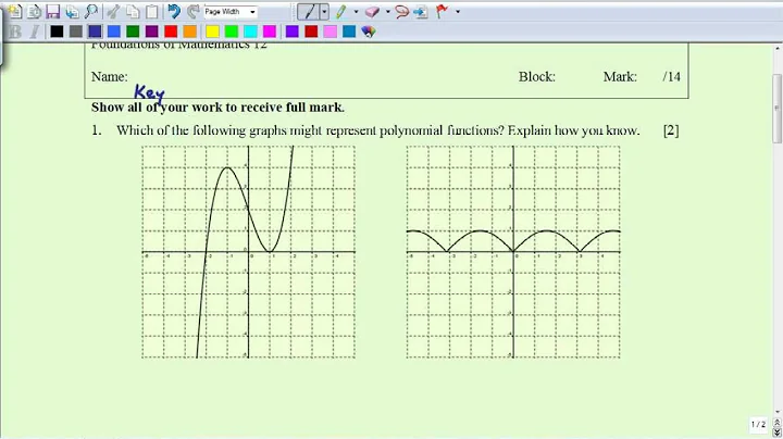 Foundations of Mathematics 12 - 6.1 & 6.2 Quiz Answers