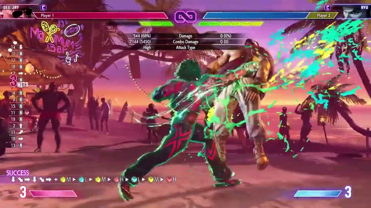 SF6 Deejay lvl 2 super into lvl 1 super