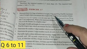Q 6to11 chapter 3 ex 3.7 playing with numbers class 6th maths ncert