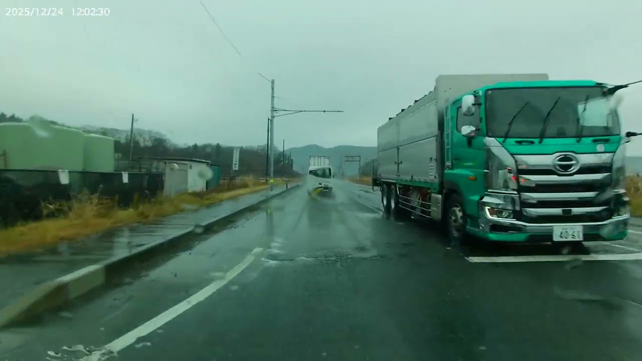 2025 12　宮城県石巻市南境トンネル～県道234号線～渡波稲井トンネル～根岸地区　DA65T　キャリイ　無音