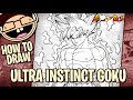 How to Draw ULTRA INSTINCT GOKU (Dragon Ball) | Narrated Easy Step-by-Step Tutorial