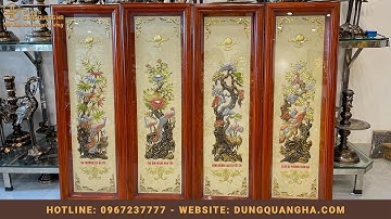 Bộ Tranh Tứ Quý Tùng Cúc Trúc Mai Treo Tường Phong Thủy | Đồ Đồng Dung Quang Hà™