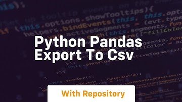 python pandas export to csv