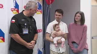Truck driver springs into action after seeing family with infant stranded on side of Texas highway