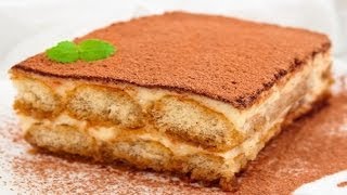 Tiramisu. Классические варианты рецепта. Чем заменить маскарпоне. Тирамису по-турецки.(Тирамису - просто, быстро и вкусно! Составляющие крема для тирамису. Чем заменить маскарпоне и как готовят..., 2013-11-30T20:41:32.000Z)