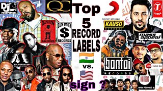 TOP 5 RECORD LABELS (India vs. USA) | Best Labels of all time India & USA | Know the Culture