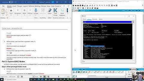 CCNA ITN - 2.3.7 Packet Tracer - Navigate the IOS