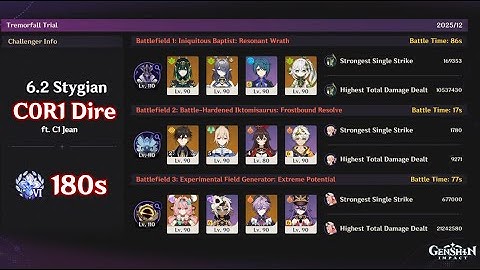 C0R1 DIRE 180s - Luna III/6.2 Stygian | Genshin Impact