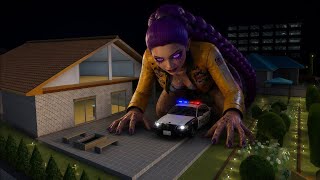 GAINT RUMI K-POP DEMON 👿 HUNTER'S IN  FRONT OF THE HOUSE 😱 | Sakura School Simulator #shortfilm #sss