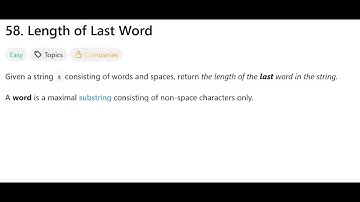 Length of Last Word  | @faang-academy