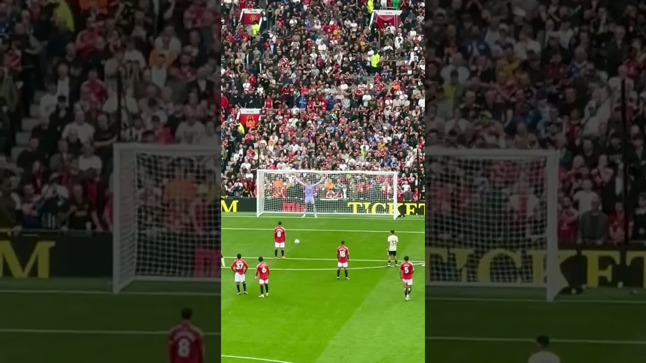 Youri Tielemans did the most funniest thing during Bruno Fernandes’ penalty #mufc