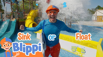 Blippi Plays Sink or Float! | Kids Cartoons | Party Playtime!