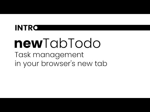 NewTabTodo - Promo | Task management in your browser's new tab
