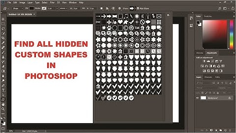 HOW TO FIND ALL CUSTOM SHAPES IN PHOTOSHOP CC | PHOTOSHOP 2020 TUTORIAL