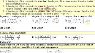 Calculus conundrums limits 8 horizontal asymptotes and at infinity