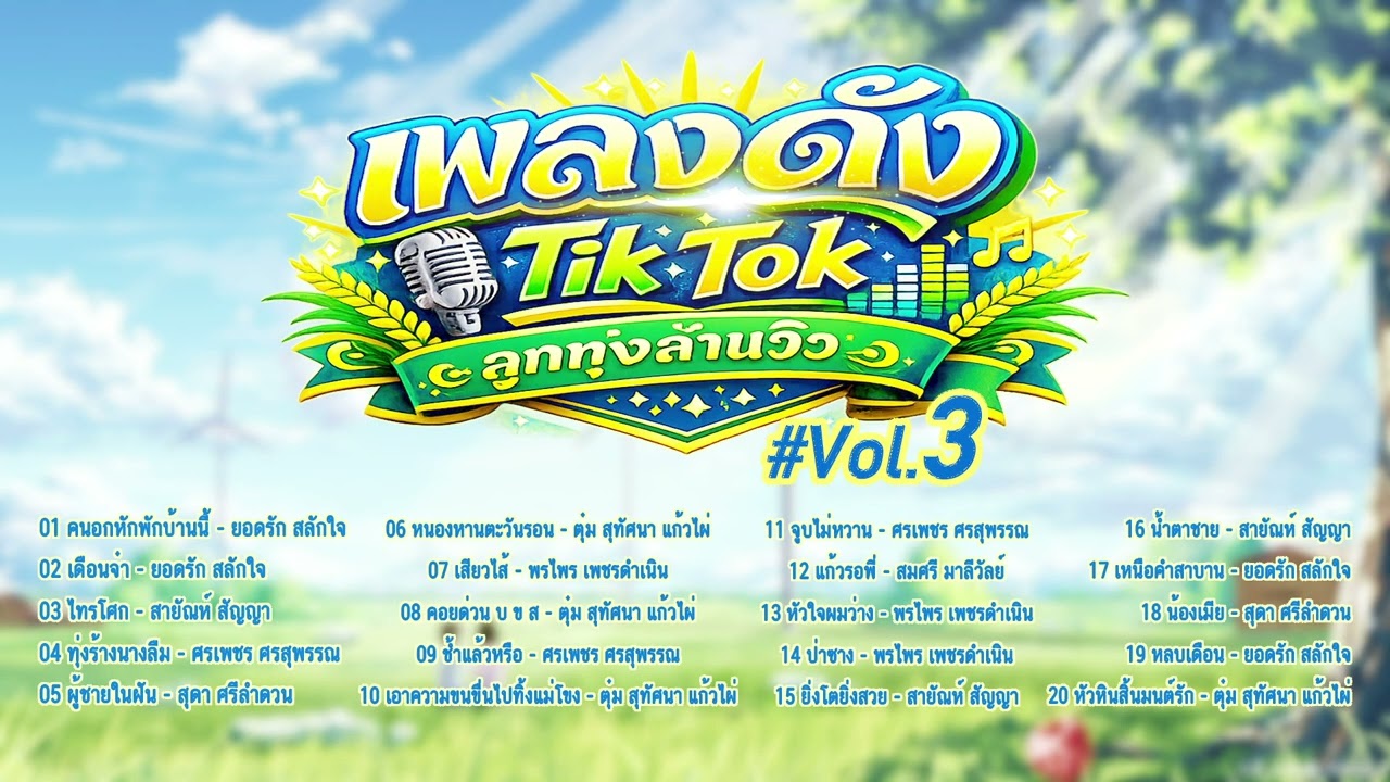 Vol.3 ลูกทุ่งดังใน TikTok l เพลงดัง Tik Tok l ลูกทุ่งใหม่ล่าสุด l ลูกทุ่งล้านวิว