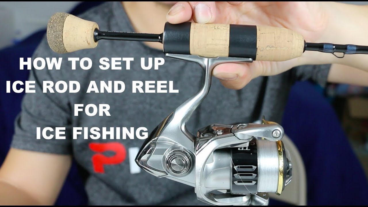 How to Set Up Ice Rod and Reel with Electric Tape Ice Fishing YouTube