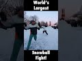 EPIC World&#39;s Largest Snowball Fight!!