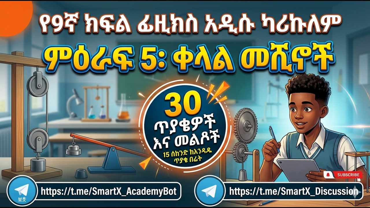Grade 9 Physics Unit 5: Simple Machines | 30 MCQ Questions & Answers ...