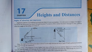 HEIGHTS AND DISTANCES CLASS 10 ICSE CHAPTER 17 EXERCISE 17 Q.NO. 1-6