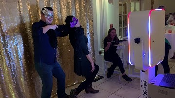 Open AIr Photo Booth Booth w/ Gold Sequin Backdrop