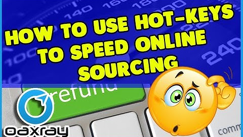 How To Use Hot-Keys To Speed online Sourcing  for Amazon Fba Online Arbitrage Resellers
