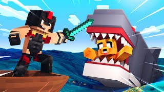 ¡EL TIBURÓN GIGANTE NOS QUIERE COMER! 🦈😱 ¿ESCAPAREMOS? ⛵ MINECRAFT TITANIC EPISODIO 4