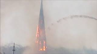 Fire destroyed St. Urbanuskerk Church Amstelveen