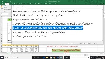 MATLAB and Excel Model of 1DOF and 2 DOF Dynamic System.