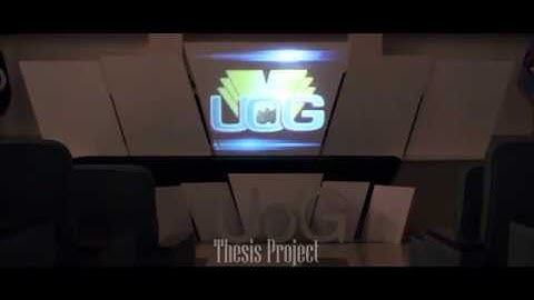 University of gujrat logo animation on projection mapping