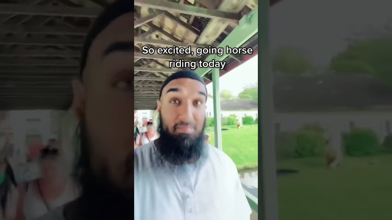 Muslim goes horse riding  