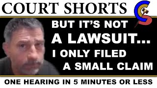 But It's NOT A LAWSUIT - I Only Filed A Small Claim