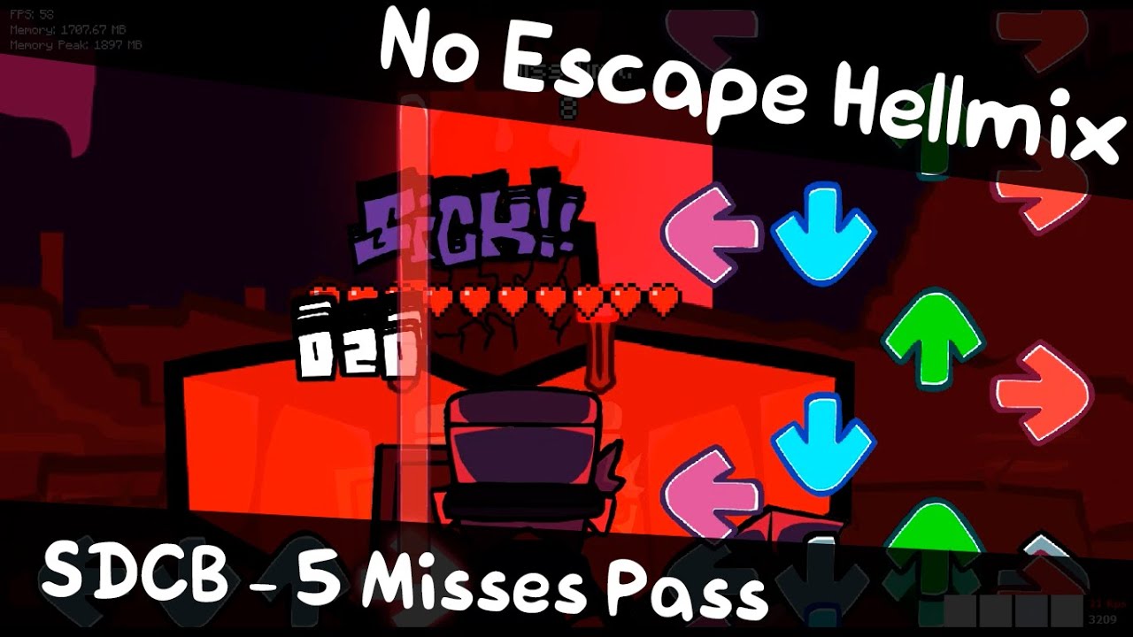 FNF - Vs Herobrine Reborn | Reborn Tales - No Escape Hellmix 5 misses pass