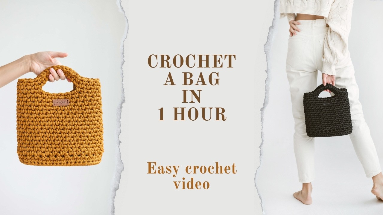 CROCHET a Stylish Bag in JUST 1 HOUR with EASE!
