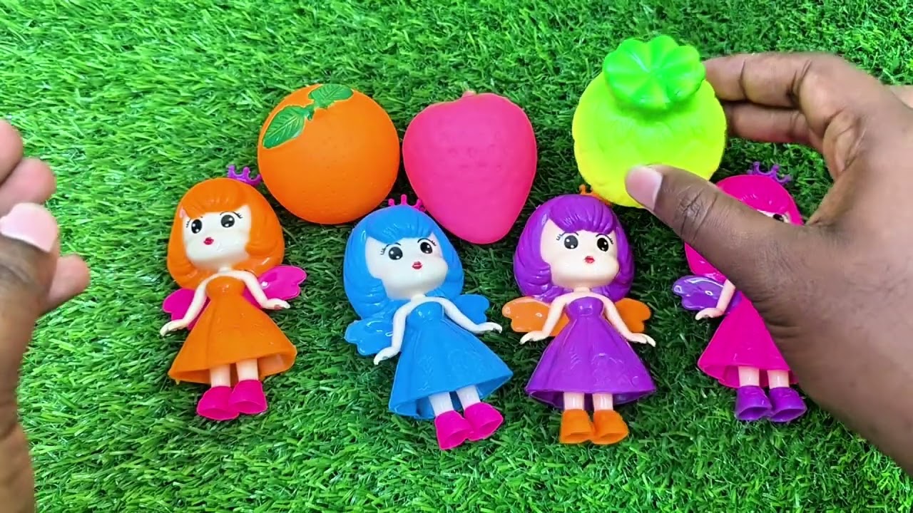 Massive Long Slide Race with Elephant Tiger Hippo and Baby Dolls – Funny Kids Game