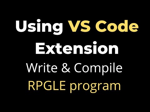 Using VS Code Extension to write and compile RPGLE code | code for ibmi | yusy4code