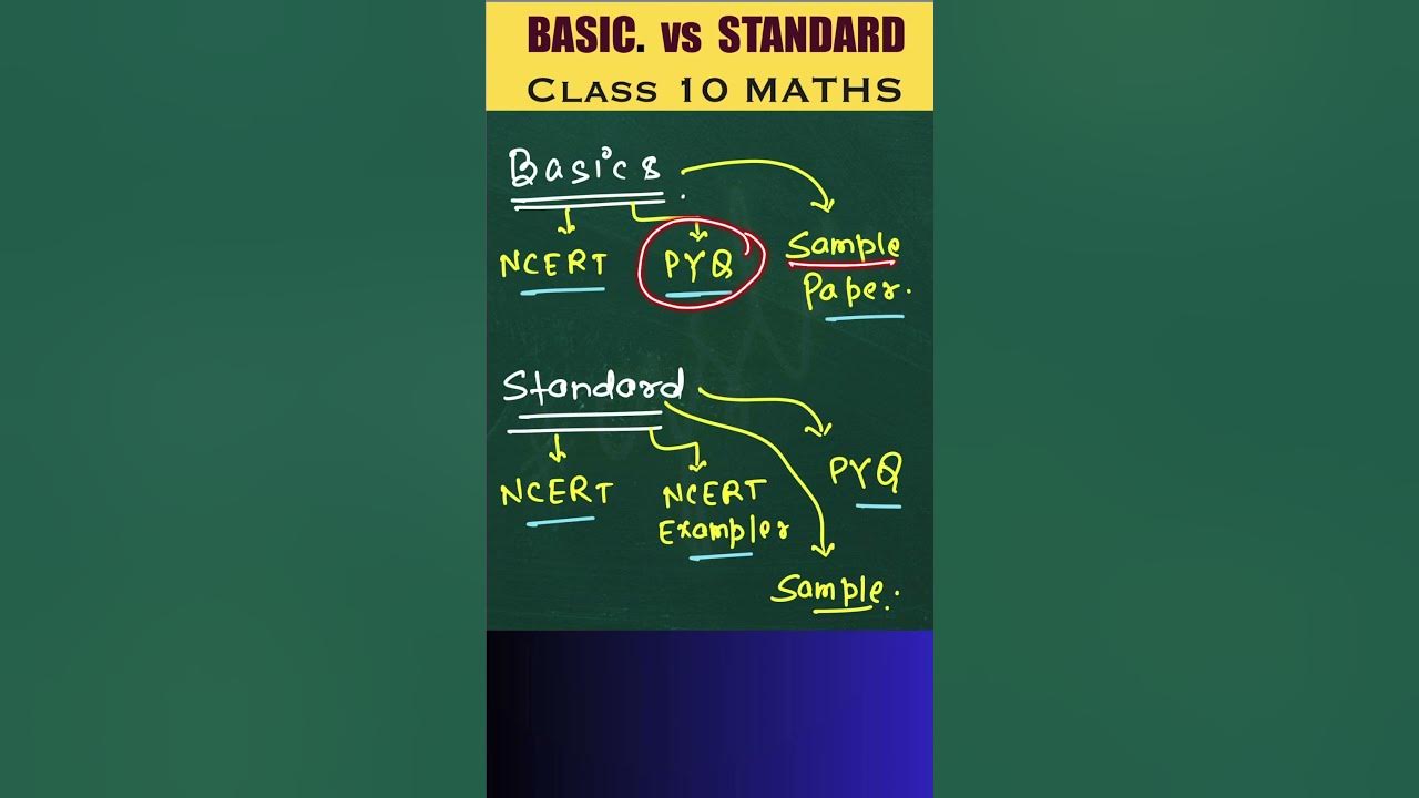 Basic vs Standard Maths in class 10 class10 cbse maths shorts YouTube