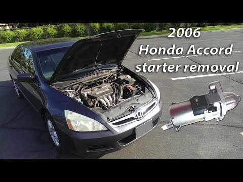 2006 Honda Accord Starter Removal