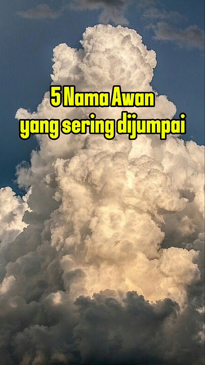 Beberapa jenis awan yang sering kita lihat #faktaunik #anehdanunik #faktadunia #pengetahuan