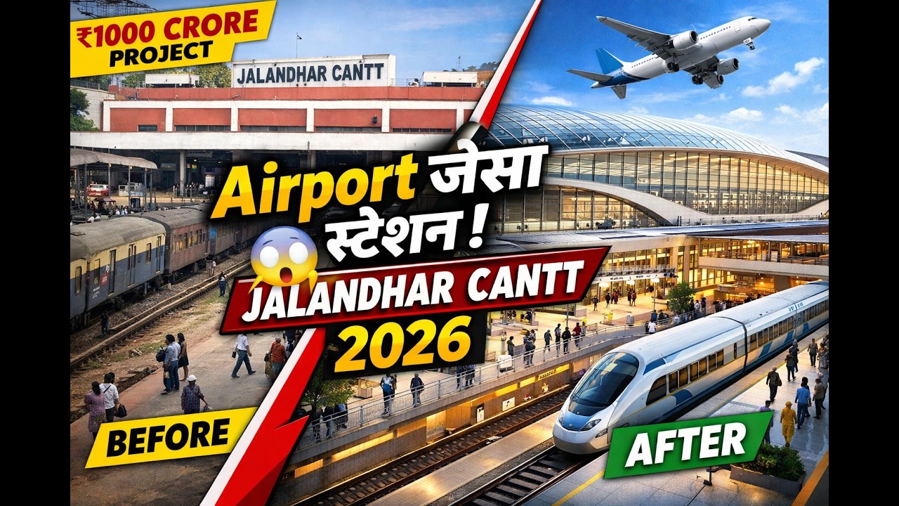 Thumbnail for एयरपोर्ट जैसा स्टेशन|Redevelopment of Jalandhar Cantt Station April 2026