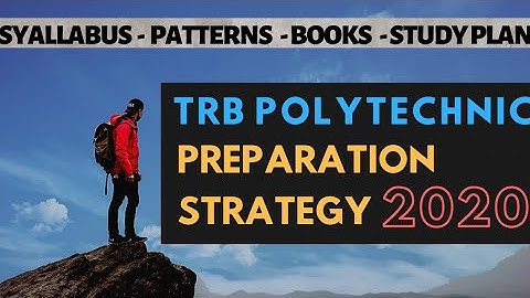TRB POLYTECHNIC | Preparation Strategy | Syllabus | Pattern | Books | Study plan